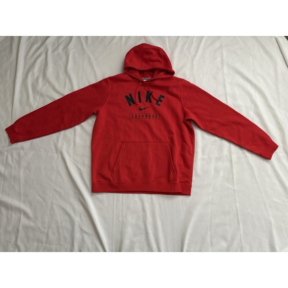 Nike Other - NEW Nike Lacrosse Pullover Hoodie M3177D Red Nike Hoodie Lacrosse Men's XLarge
